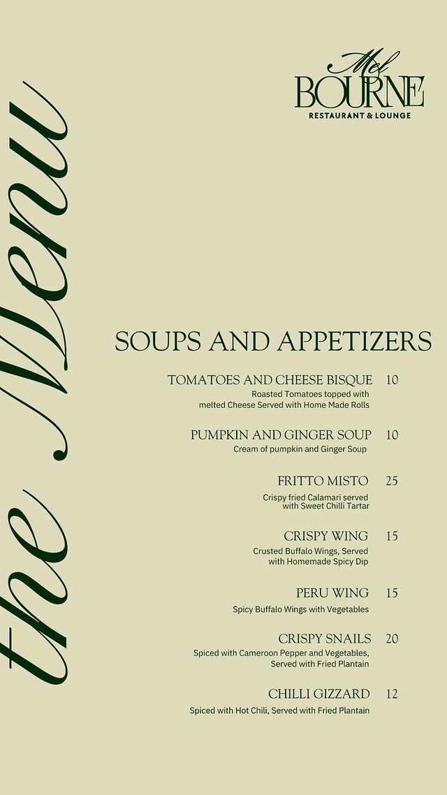 Melbourne Menu Scan 5